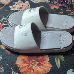 Reebok Women's Cream Slide Sandals